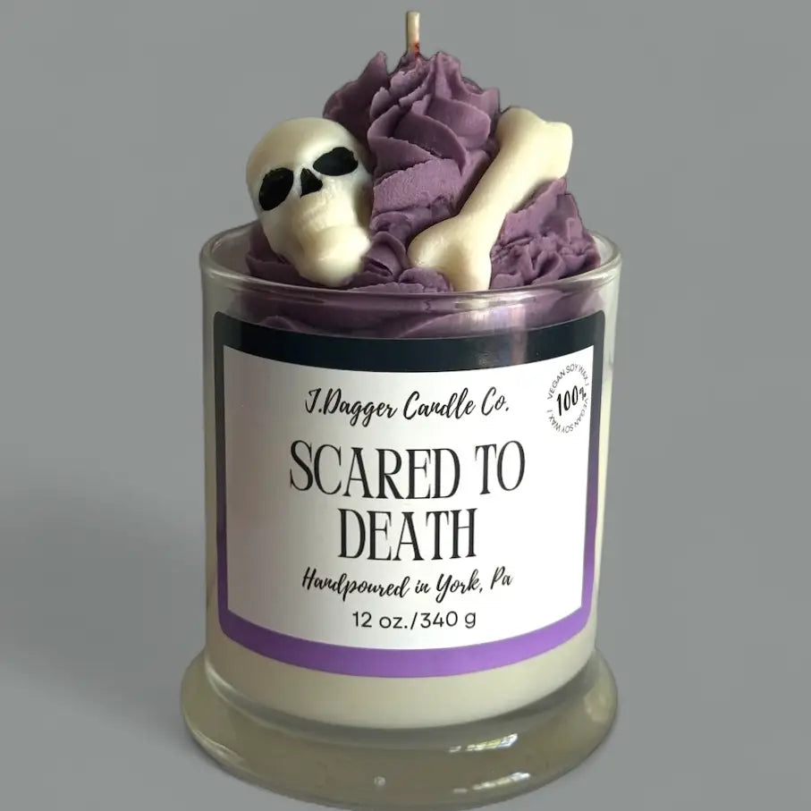 Scared To Death Skeleton Soy Dessert Candles